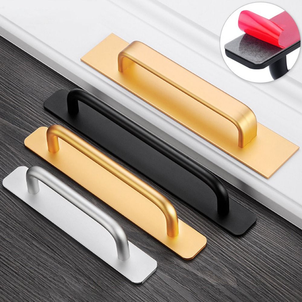 Window Lock Bar - Punch-free Door Handle Aluminum Kitchen Cabinet