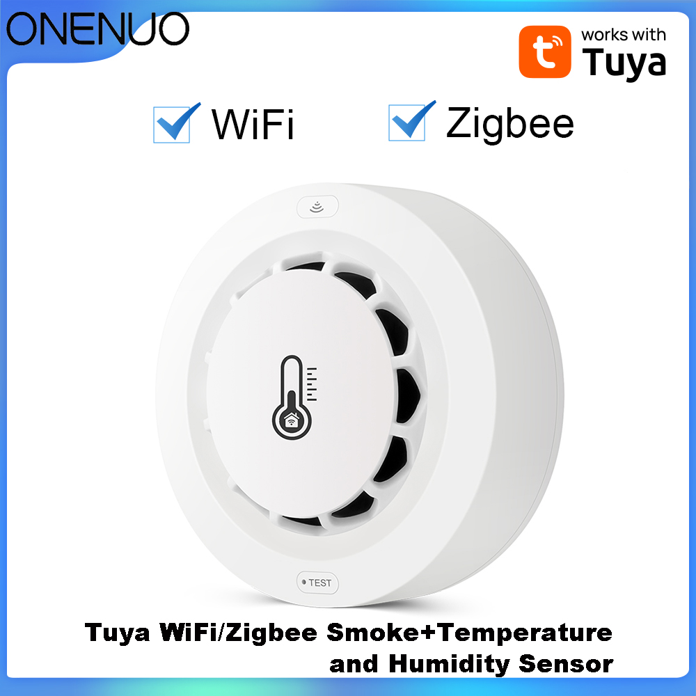 Tuya WiFi or Zigbee Smoke Dete - Smoke Detector Interconnected ulasan dan harga