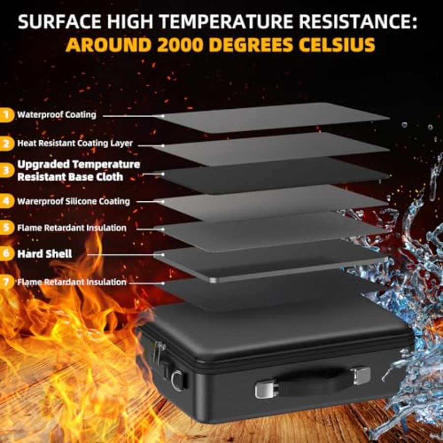 Fireproof Document Box with Lo - Fire Safe Document ulasan dan harga