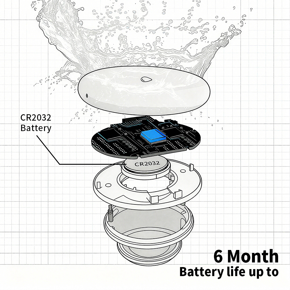 Zigbee Leakage Sensor LED Imme - Water Alarm Sensor ulasan dan harga