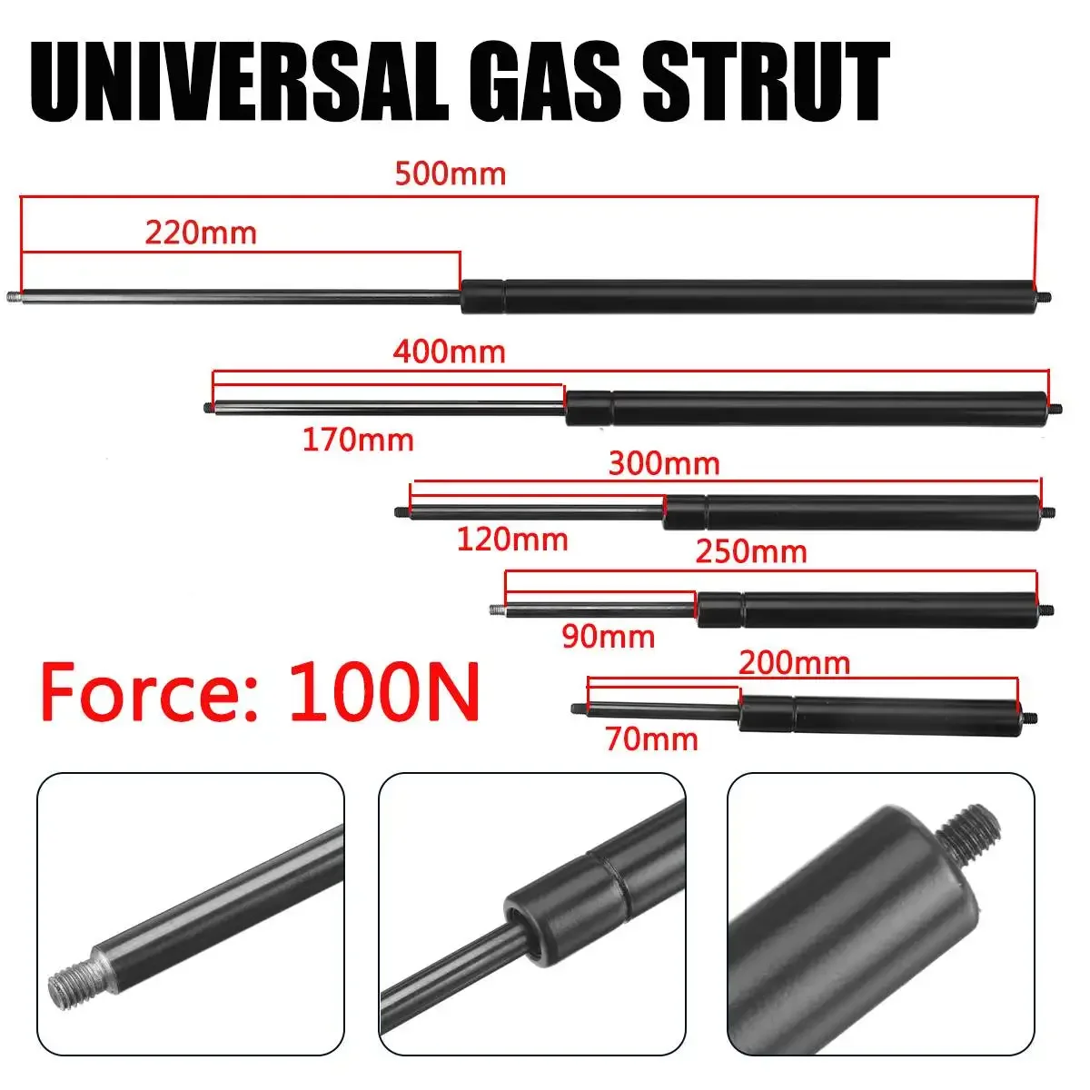 2pcs 200-500mm 100N 8mm Car Ga - Window Lock Bar ulasan dan harga