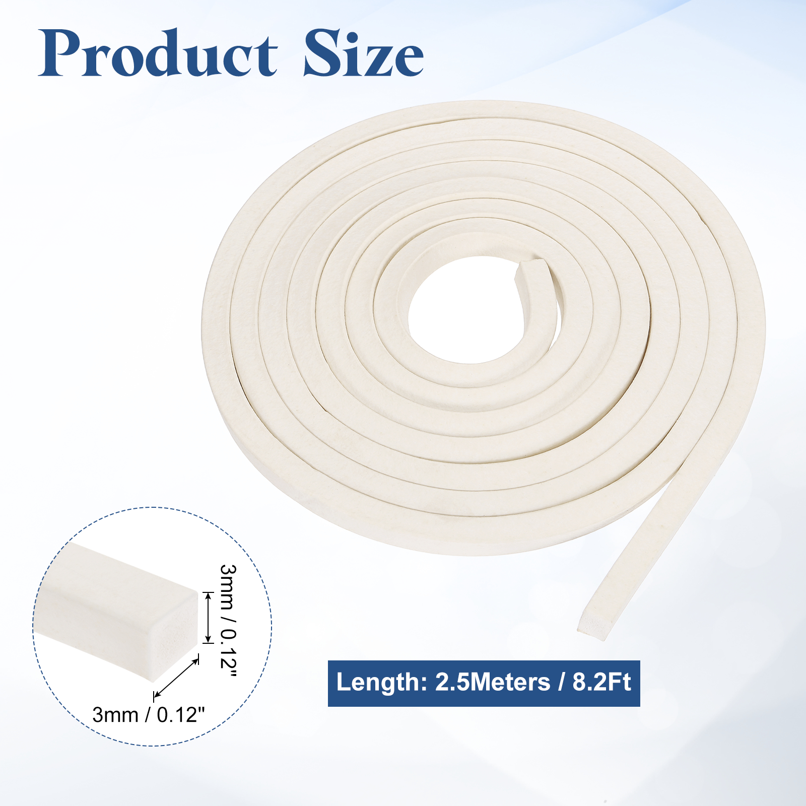 Uxcell 2.5Meters White Foam Ba - Window Lock Bar ulasan dan harga